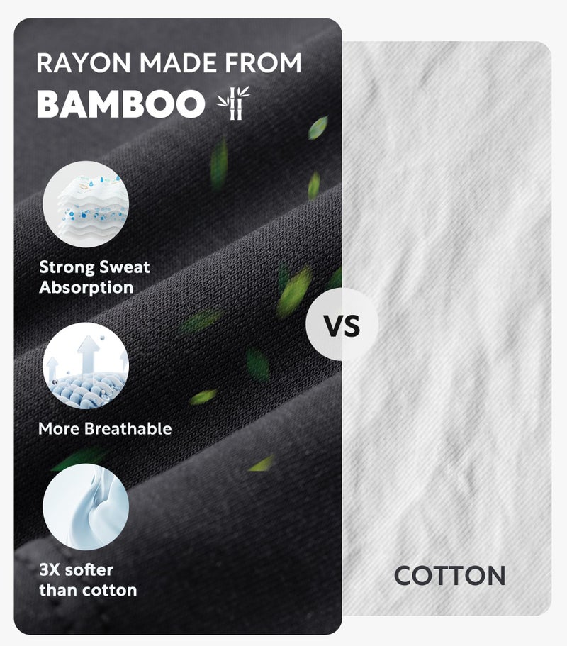 DAVID ARCHY Men's Underwear Briefs Rayon Made from Bamboo Wicking-Moisture Support Pouch Soft Underwear for Men 4 or 7 Pack (L, Dark Gray/Navy Blue) - Image 3